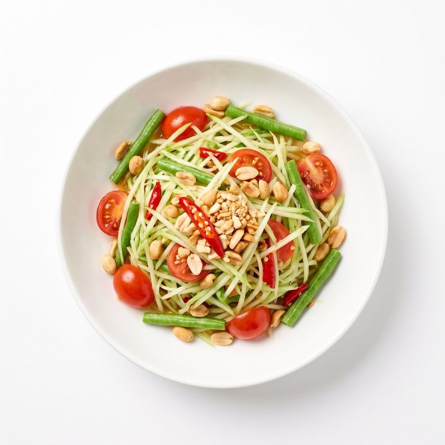 Som Tam, groene papajasalade